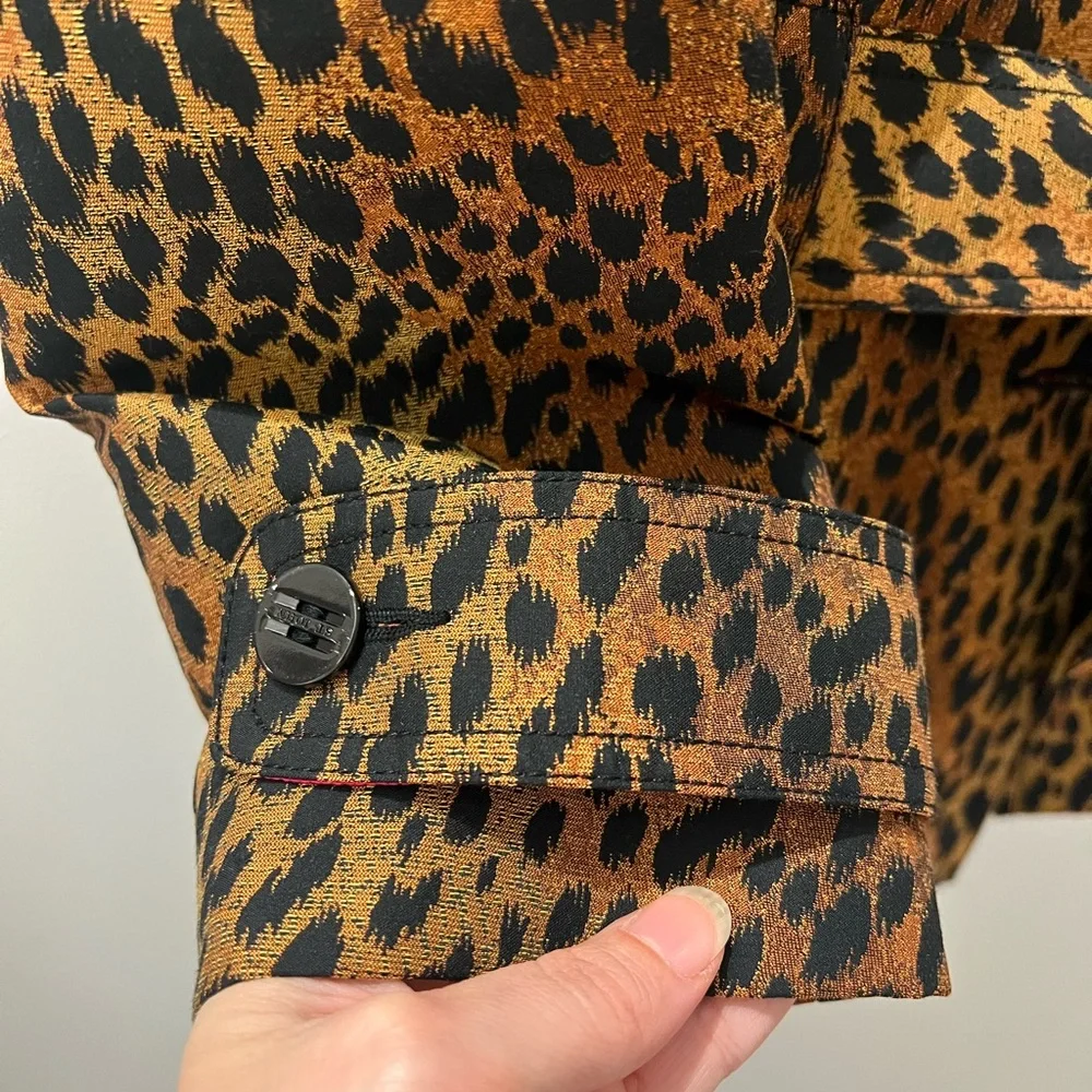 Vintage St. John Collection Leopard Print Jacket – Lined Belted Jacket | Size 12 - Picture 7 of 8